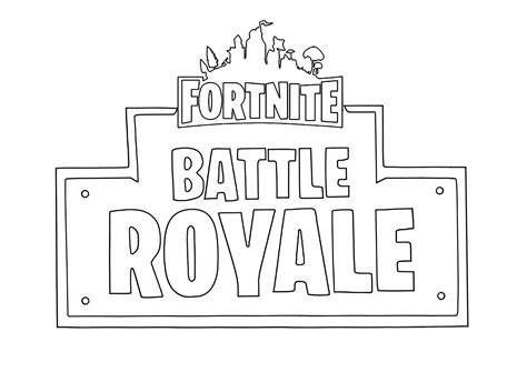 Logo Fortnite Battle Royale - Fortnite Battle Royale Coloring Pages for ...