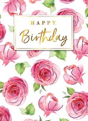 Beautiful Roses Happy Birthday Greeting Card | Cards