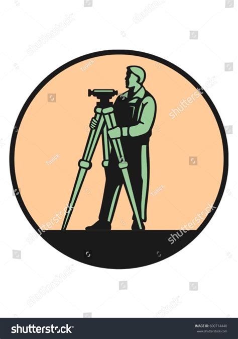 Surveyor Round Frame Logo Stock Vector (Royalty Free) 600714440 ...