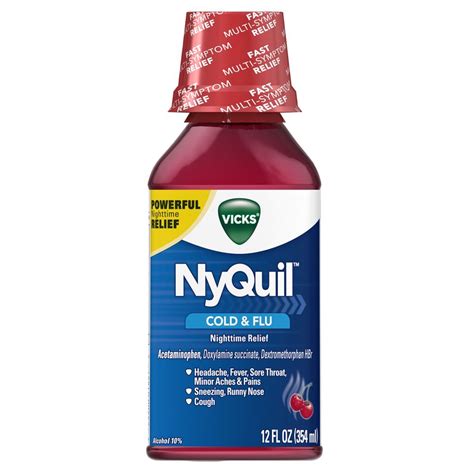 Vicks Nyquil Cough Oral: الاستخدامات ، الآثار الجانبية ، التفاعلات ...