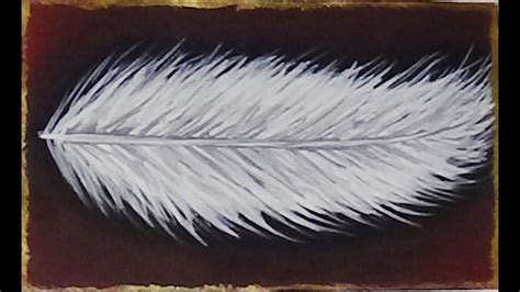 Mini Acrylic Painting - Feather | Zeichnung, Malerei, Kreativ