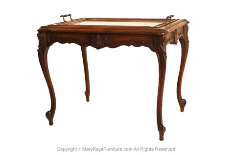 Vintage Queen Anne Mahogany Butler Tea Table - Mary Kay's Furniture