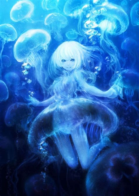 Jellyfish girl | Anime artwork, Anime, Anime art