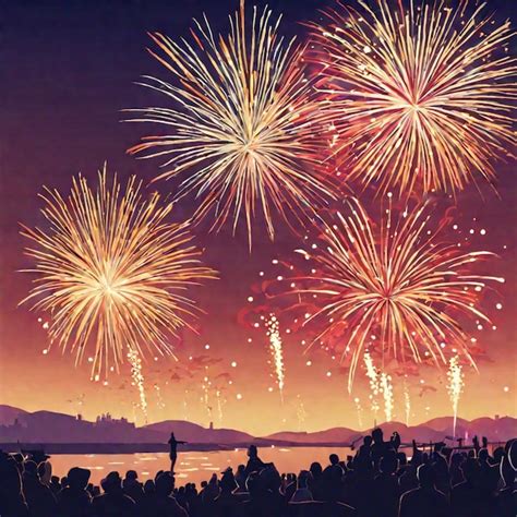 Premium AI Image | Vibrant New Year's Fireworks Spectacle