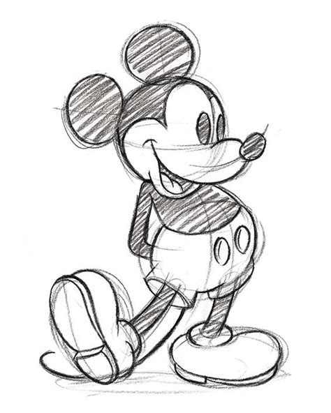 Mickey Mouse (Sketched - Single) Art Print | Mickey mouse drawings ...