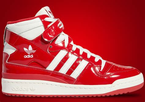 Red Patent Leather Adorns The adidas Forum 84 High - Sneaker News