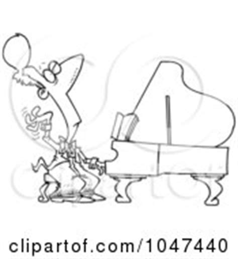 Royalty-Free (RF) Clip Art Illustration of a Cartoon Woman Playing A Piano by toonaday #1046679