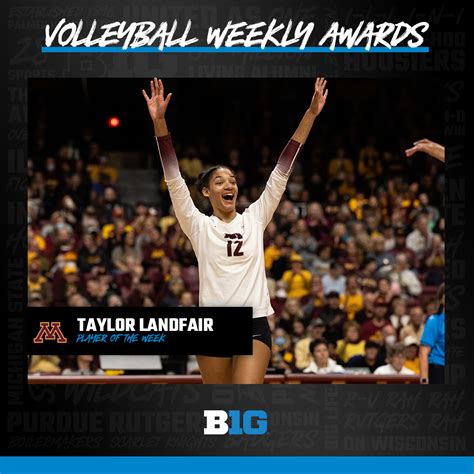 Big Ten Volleyball on Twitter: "👏 Congrats to @GopherVBall's Taylor ...