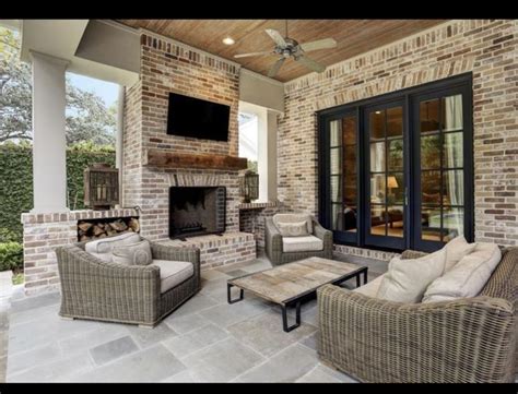 Pin by Carrie Stanley Root on Covered Porch in 2022 | Outdoor fireplace ...