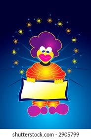 Happy Clown Holding Empty Announcement Board Stock Illustration 2905799 | Shutterstock
