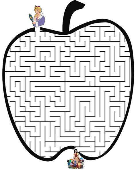 Printable Snow White Maze Puzzle | Mazes for kids, Maze puzzles, Maze ...