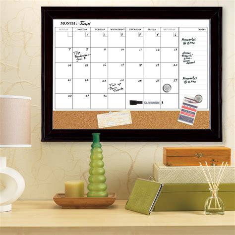 Amazon.com : Quartet Dry Erase Calendar Board, Planner, Magnetic, Combo White Board & Cork Board ...