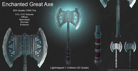 ArtStation - Two-handed Fantasy Axe