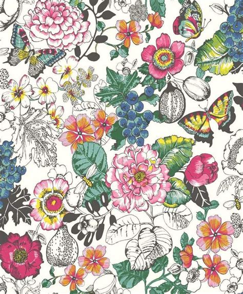 Wallpaperdirect.Com Acorus Wallpaper | Butterfly wallpaper, Pattern wallpaper, Feature wallpaper