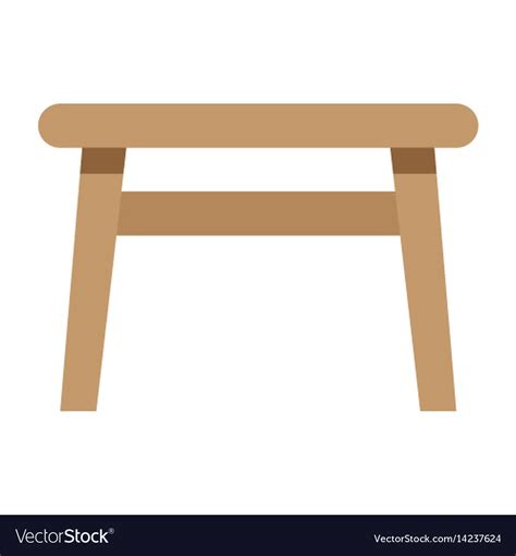 Table flat icon furniture and interior Royalty Free Vector