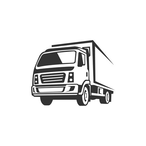 truck logistic vector silhouette logo template. perfect for delivery or ...