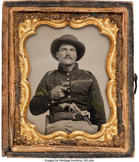 Cased Ambrotype: Double Armed Soldier.... Photography Ambrotypes | Lot ...