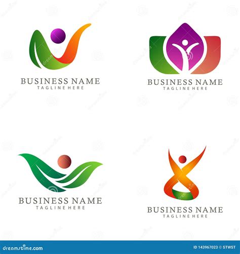 Wellness and Health Logo Design and Icon Stock Vector - Illustration of ...