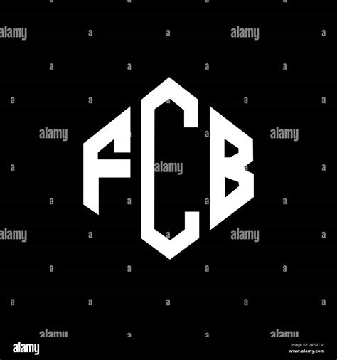 FCB letter logo design with polygon shape. FCB polygon and cube shape ...