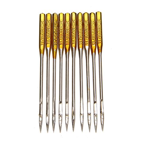 50pcs Sewing Machine Needles 90/14 No.14 Golden Steel Needle for Singer Durable Household ...