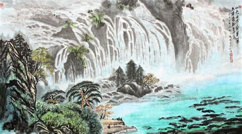 Chinese Waterfall Painting 1155007, 97cm x 180cm(38〃 x 70〃)