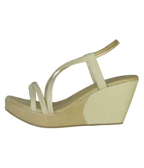 Croc International Beige Wedges Heels Price in India- Buy Croc International Beige Wedges Heels ...