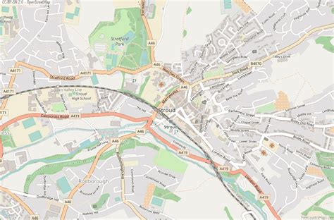 Stroud Map Great Britain Latitude & Longitude: Free England Maps