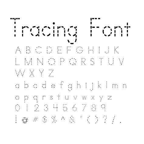 Tracing Font Perfect for Teachers, Students, Kindergarten, and Even Preschool Includes 2 Free ...