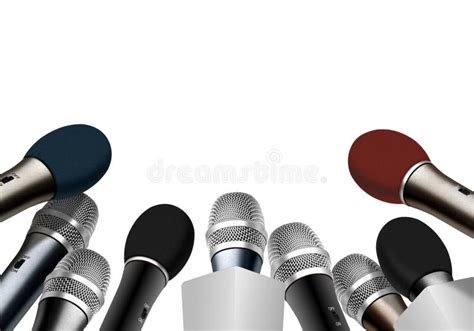 Press Conference Microphones Stock Illustrations – 2,051 Press ...