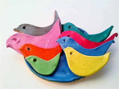 Claybyte: Air dry clay Birds and Butterfly