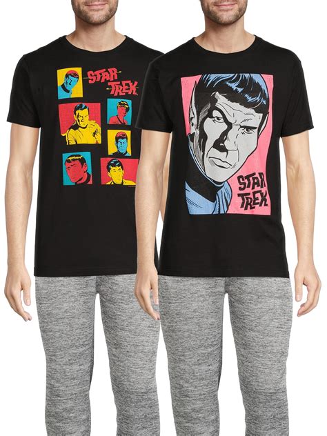 Star Trek Men's & Big Men's Enterprise & Cast Graphic T-Shirts, 2-Pack - Walmart.com