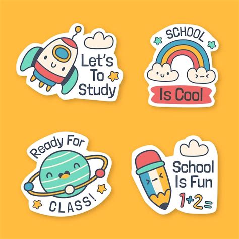 School stickers Vectors & Illustrations for Free Download | Freepik