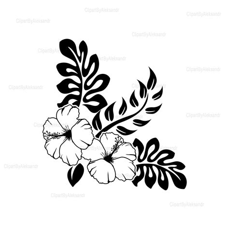 How To Draw Hawaiian Flowers Step By Step