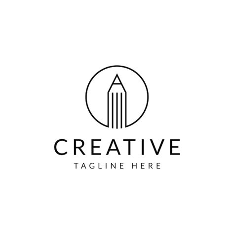 Premium Vector | Creative pencil logo design