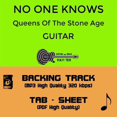 No One Knows (Queens Of The Stone Age) – GUITAR TAB / SHEET + Backing ...