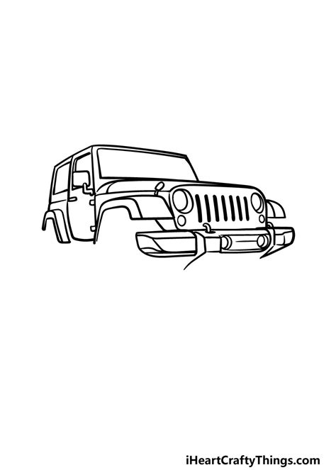 Jeep Drawing - How To Draw A Jeep Step By Step