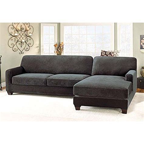 Stretch Pique Sectional with Side Chaise Cover Surefit http://smile ...