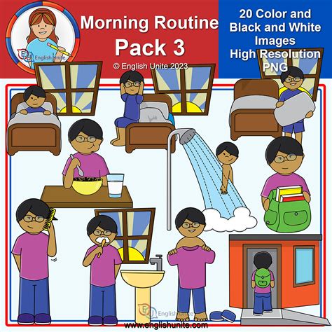 Clip Art - Morning Routine Sequence Pack 3 | Made By Teachers