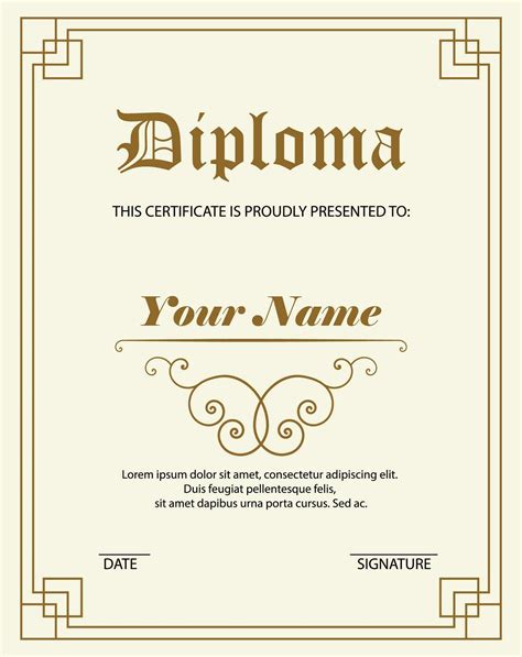 Diploma, certificate design template 27386775 Vector Art at Vecteezy