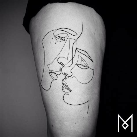 100 Incredible Tattoos Created Using A Single Continuous Line By Mo Ganji | Bored Panda