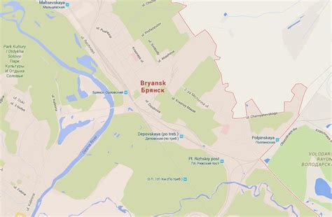 Map of Bryansk