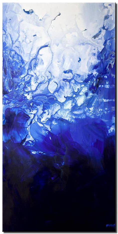 Painting for sale - blue abstract painting home decor #7624