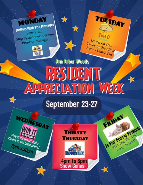 Resident Appreciation Week | Resident events ideas apartments, Resident retention ideas ...