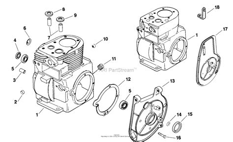 Kohler K181-30198 JOHN DEERE 8 HP (6 kW) SPECS 30100-30848 Parts Diagram for Crankcase TP-2045-B