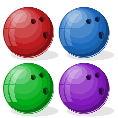 Premium Vector | Realistic colorful bowling balls set. vector illustration, design element.