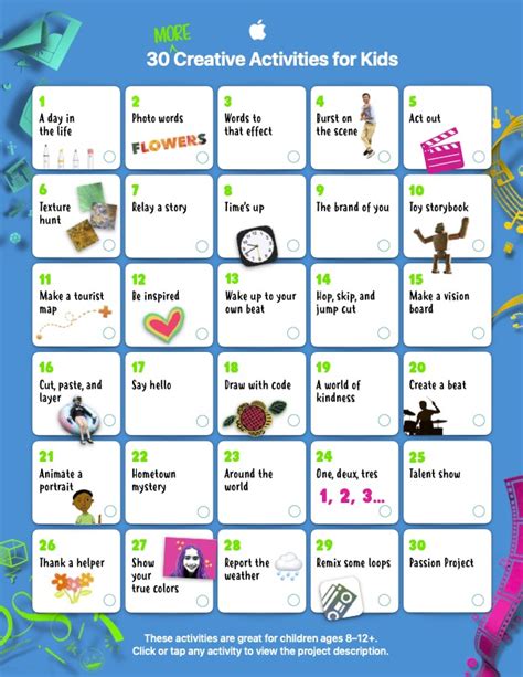 Free download: 30 creative activities for kids that blend off-screen ...