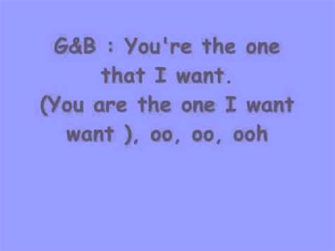 Grease you're the one that i want Lyrics - YouTube