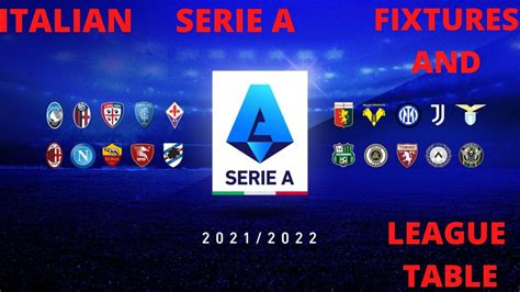 Italian Serie A | Fixtures & Table - YouTube