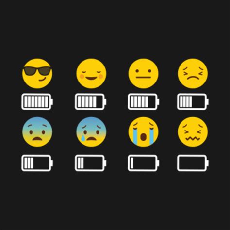 Battery Life Emotionally Drained Emoji Graphic - Battery Life ...