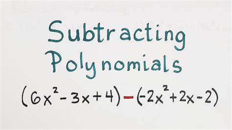 Subtracting Polynomials - YouTube